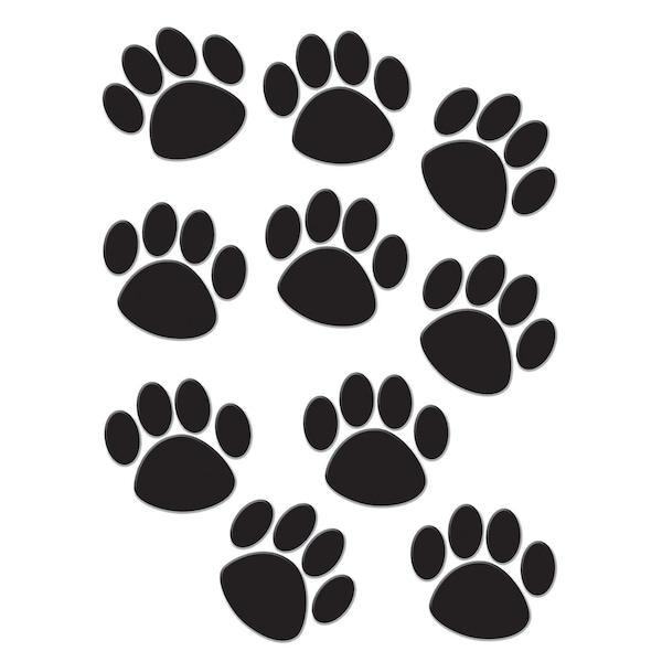 Black Paw Prints Accents, 30 Pieces, PK3